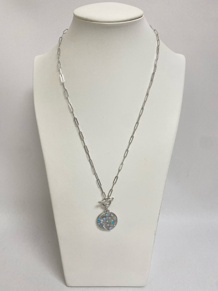 J.MILLS STUDIO Silver Clear Stones Necklace