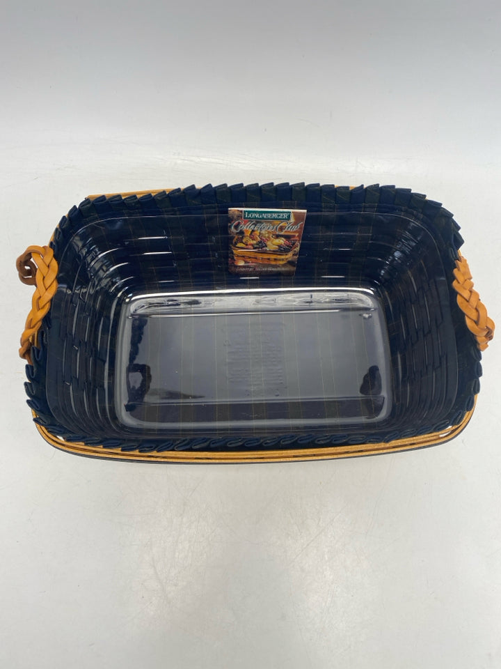 Longaberger Brown Green/Blue Basket