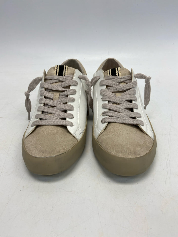 Shu Shop  Size 7 Beige White Lace-up Sneakers