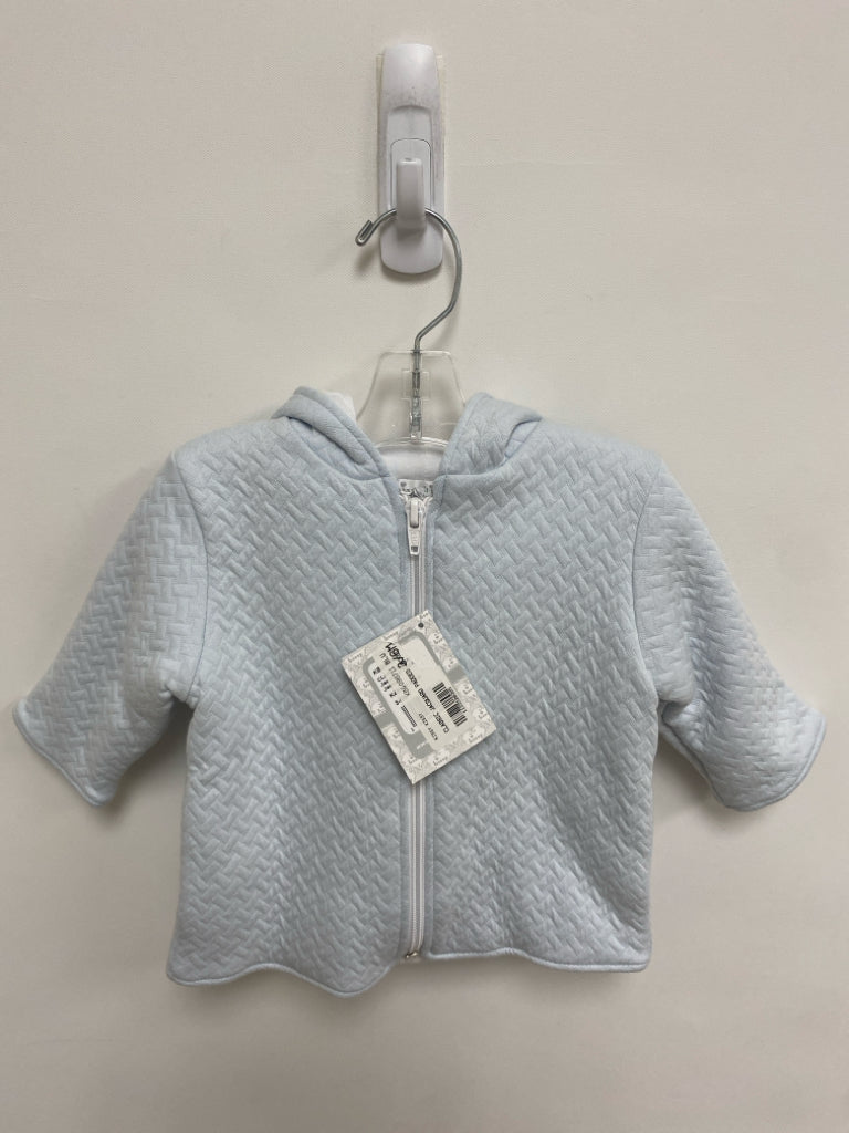 NWT Kissy Kissy SIZE 3-6M Powder Blue Texture Zip Down Quilted Boy&