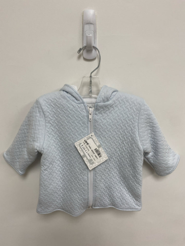 NWT Kissy Kissy SIZE 3-6M Powder Blue Texture Zip Down Quilted Boy&