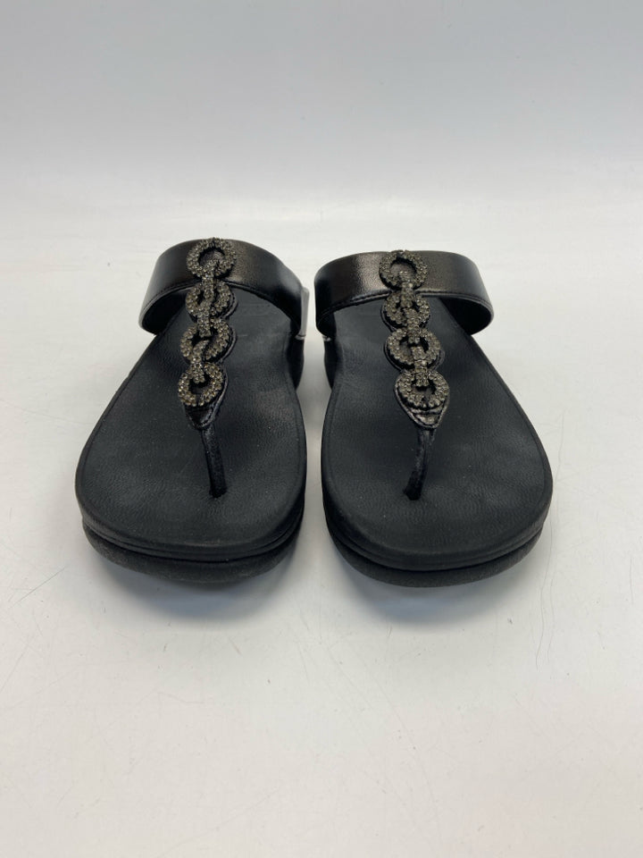 NWOT Fit Flop  Size 6 Black Rhinestone(s) Sandals