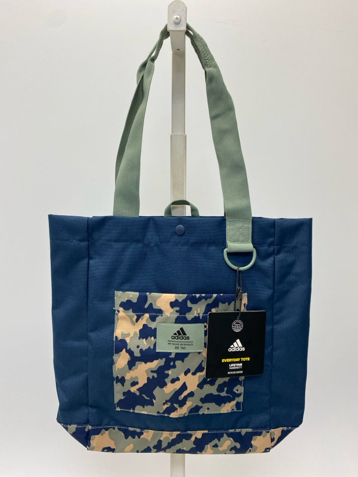 NWT Adidas Navy Tan/Green Camouflage Tote Bag