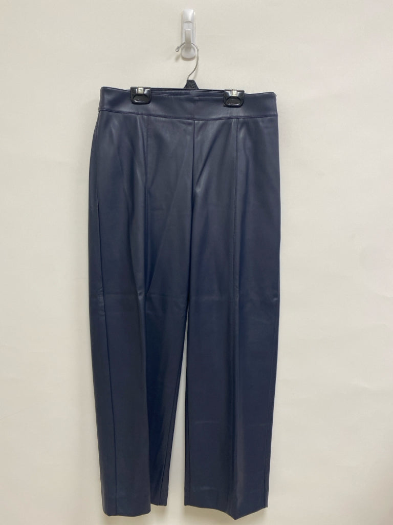 Ann Taylor Size 4 Navy Faux Leather Ladies Pants
