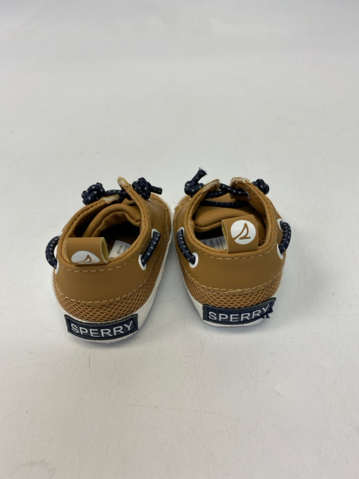 NWOT Sperry SIZE 3-6M Brown Navy Boy&