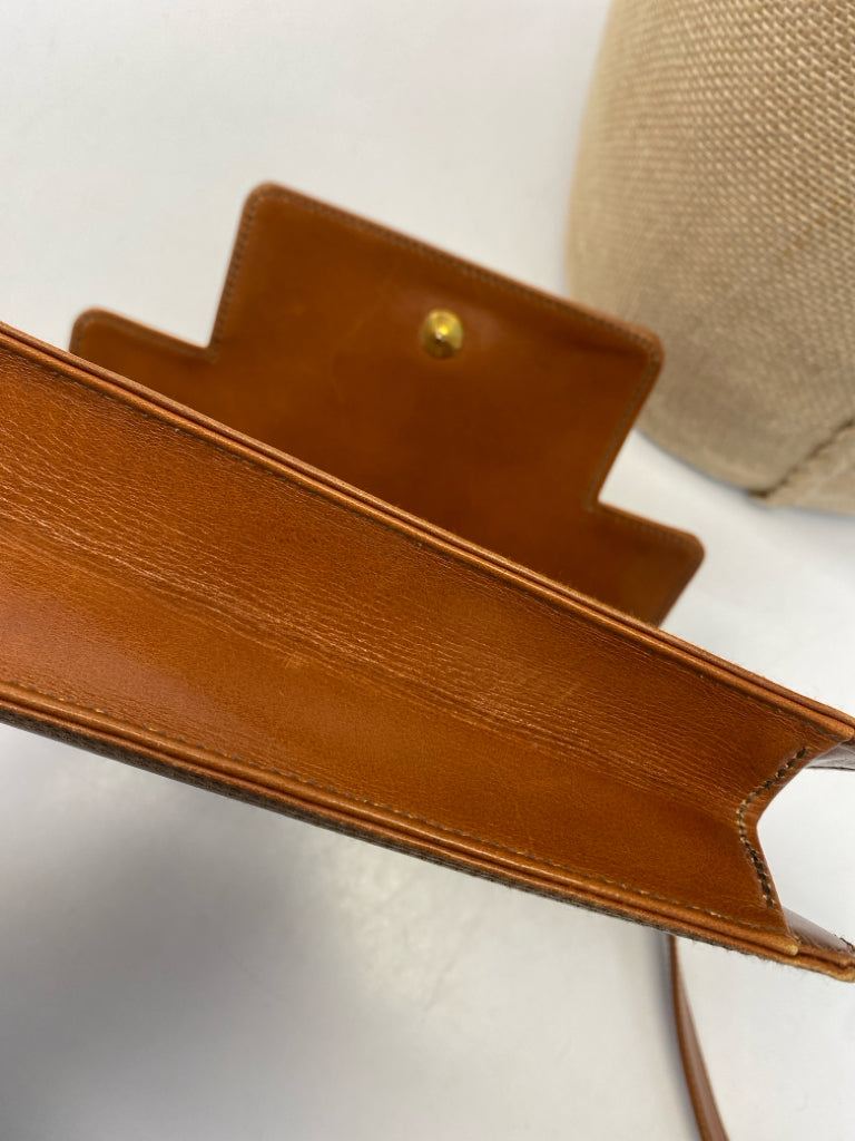 YSL Brown Heart(s) Leather Handbag