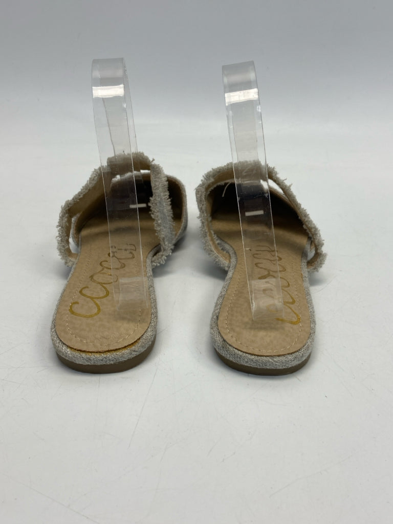 Size 9 Tan Fringe Mules