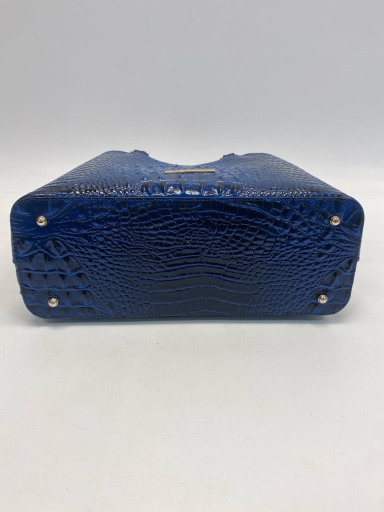 Brahmin Blue Small Denise Convertible Satchel