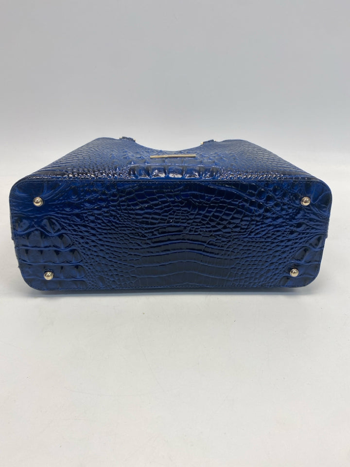 Brahmin Blue Small Denise Convertible Satchel