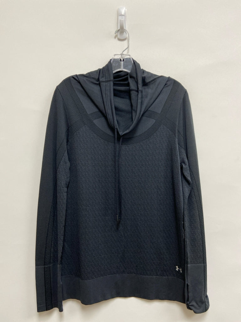 NWT Under Armour Size L Charcoal Mottled Cowl Neck Athletic Top