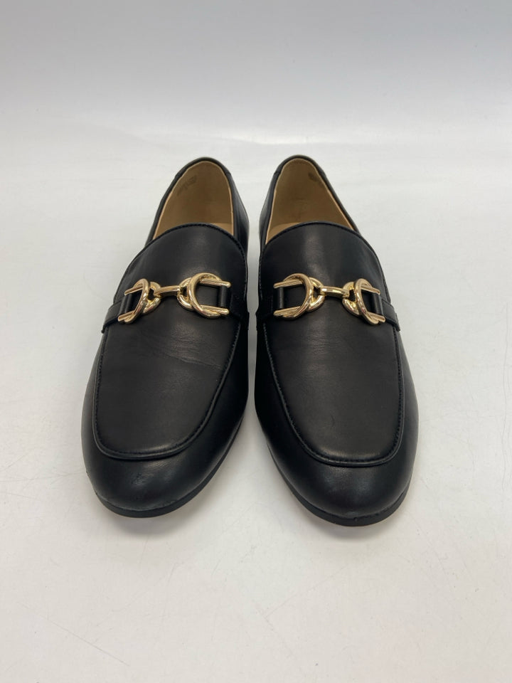 Ann Taylor  Size 11 Black Gold Link Flats