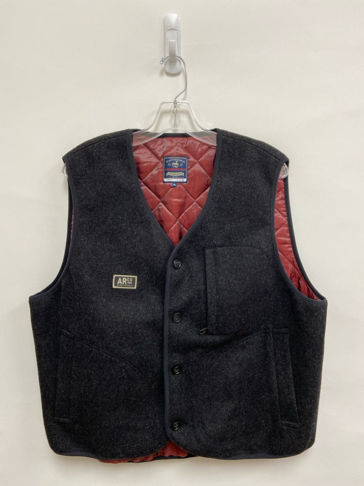 Size XL Brown Button Up Wool Men&