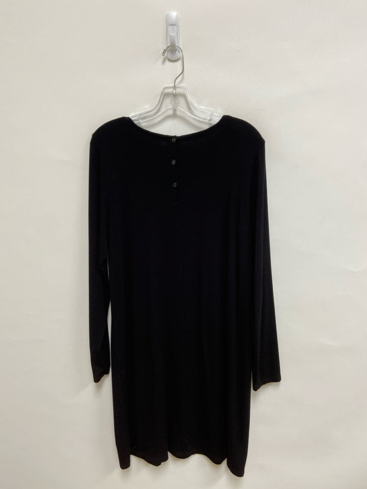 Eileen Fisher Size L Black Long Sleeve Ladies Dress