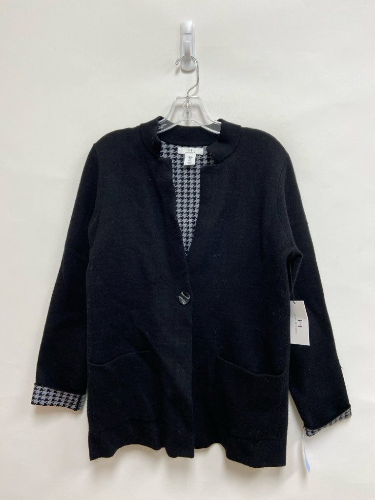 NWT Halston Size L Black Cardigan Ladies Sweater