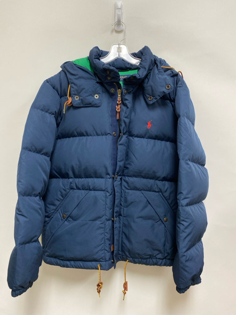 Polo Size L Navy Green Puffer Men&