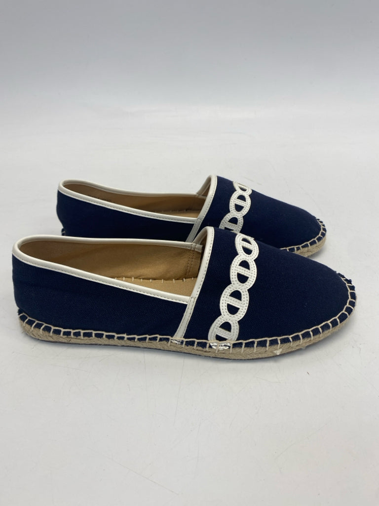 Talbots  Size 6.5 Dark Navy White Flats