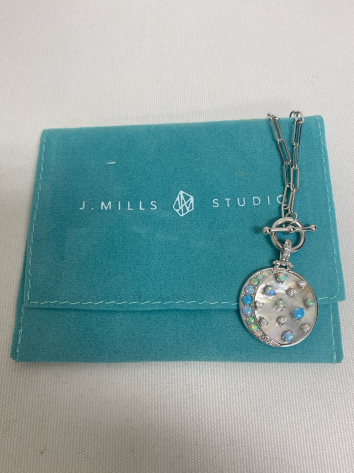J.MILLS STUDIO Silver Clear Stones Necklace