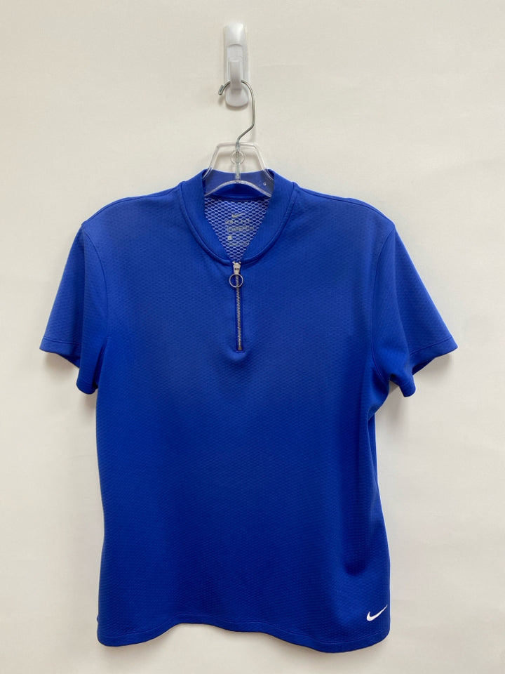 Nike Size L Blue Quarter Zip Athletic Top