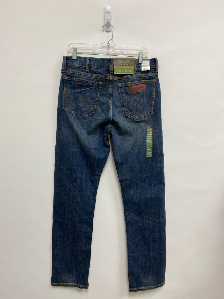NWT Wrangler Size 32 Blue Denim Men&