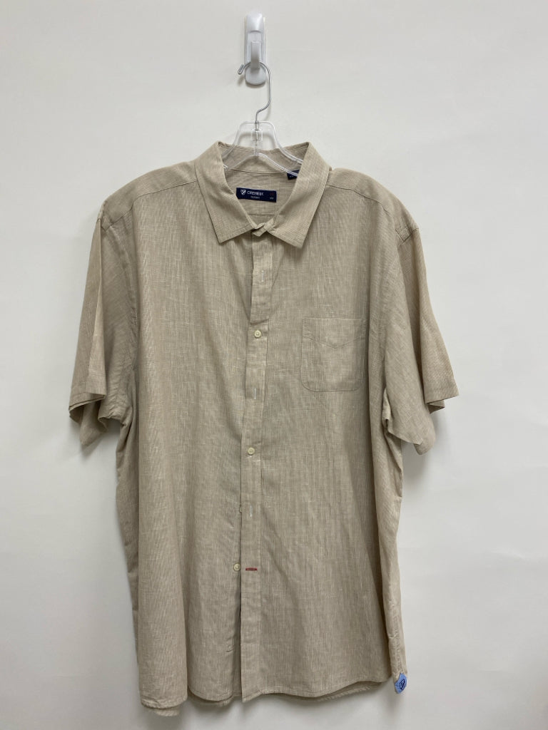 Cremieux Size XXL Beige Button Up Linen Blend Men&