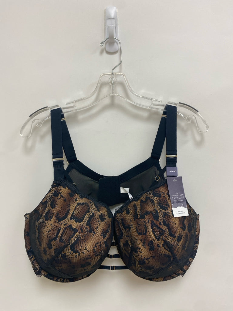 NWT Black Brown Snake Print Plus Size Bra
