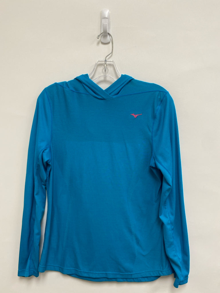 Mizuno Size L Turquoise Hooded Athletic Top