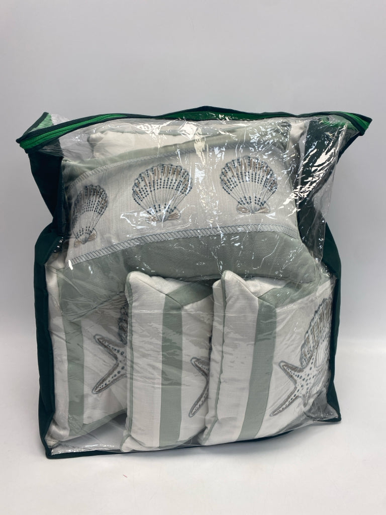 NEW/PKG Sage White Shells Comforter