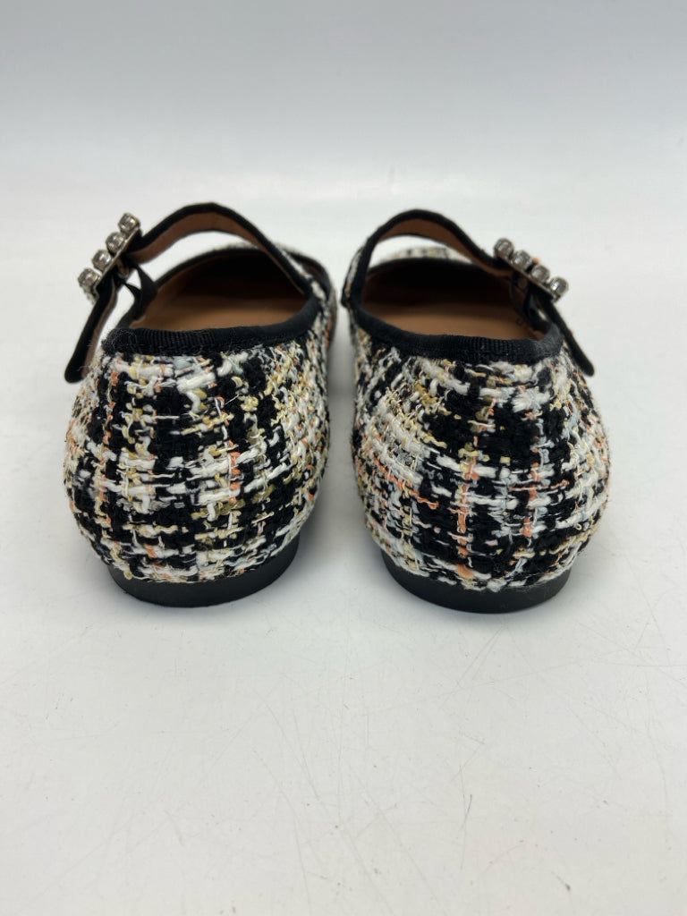 Bibi Lou  Size 38 Black Multi-Color Plaid Flats