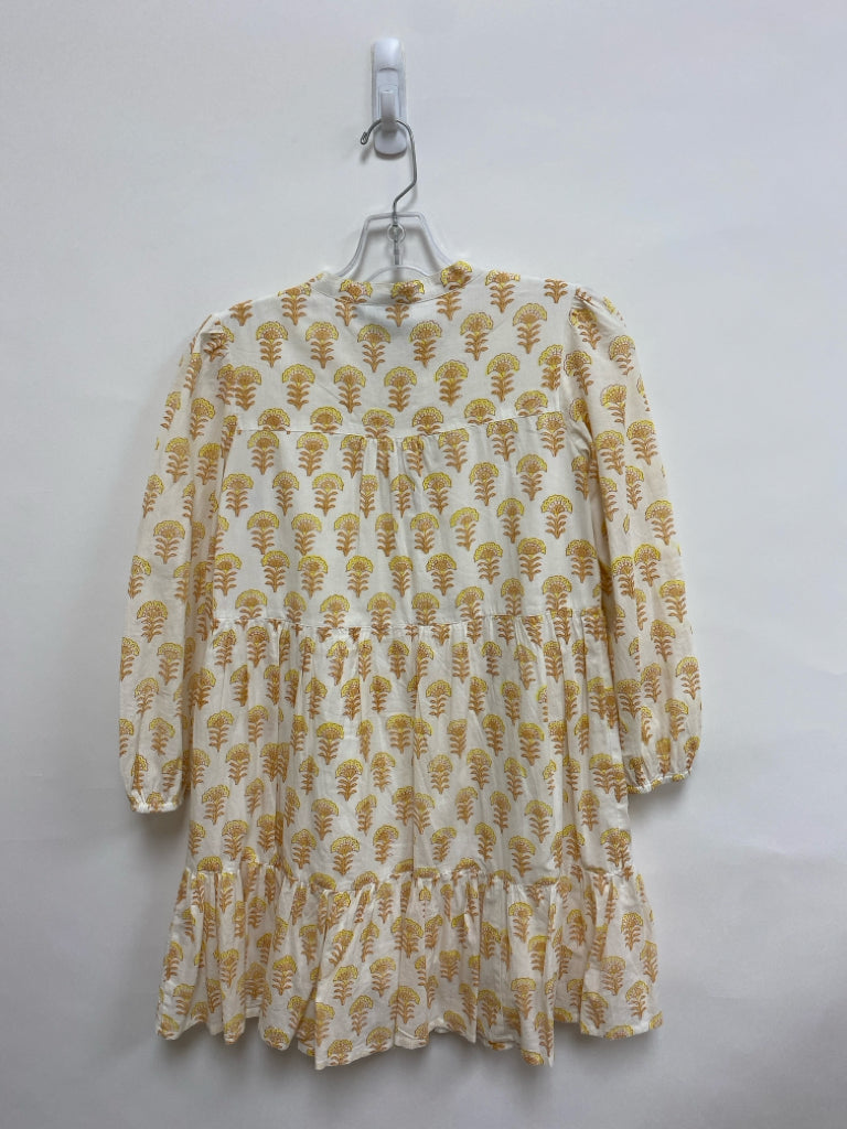 Size XS White Orange/Yellow Floral Ladies Dress