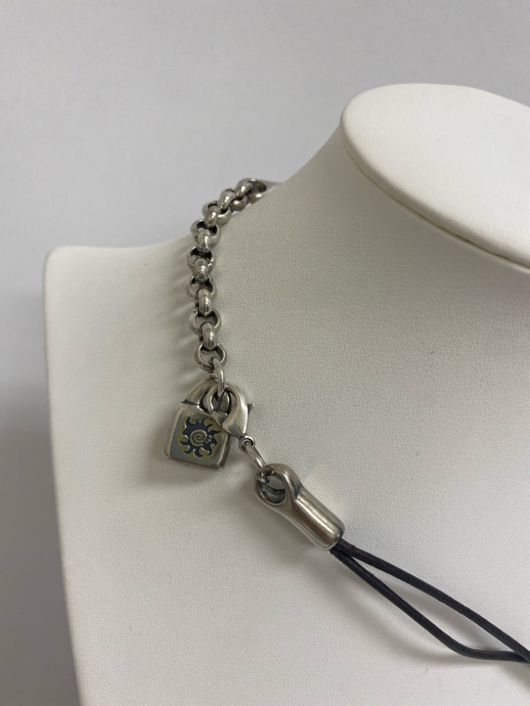 UNO de 50 Silver Brown Shapes Necklace