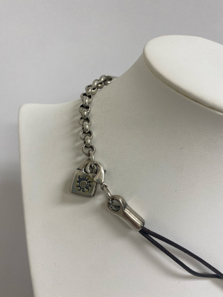UNO de 50 Silver Brown Shapes Necklace