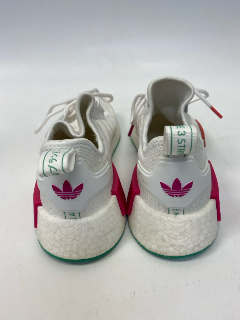 Adidas US Shoe Size 9.5 White/Green Sneakers