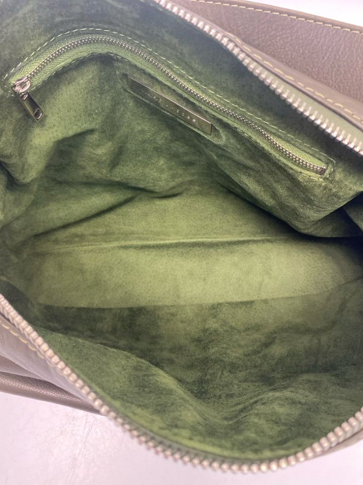 Marc Jacobs Dark Olive Silver Accent(s) Leather Handbag