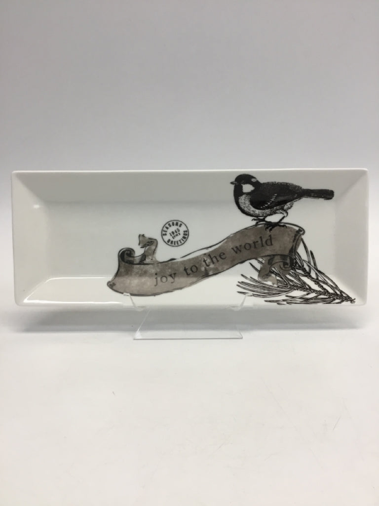 White Black/Gray Birds Ceramic Christmas