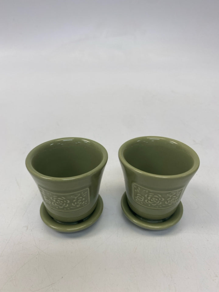 Longaberger Collectors Club May Series  Miniature Peony Pots