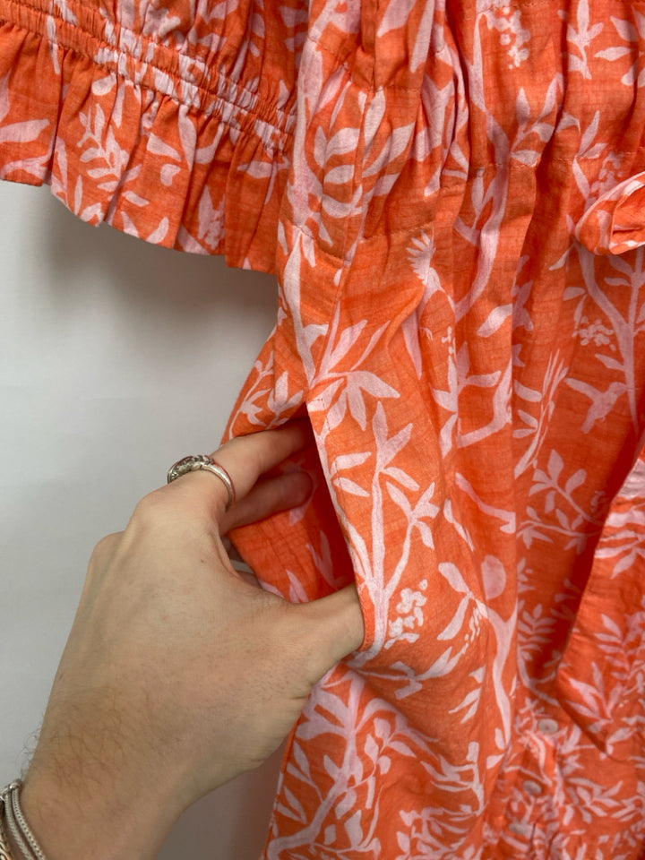 NWT Size S Coral Pale Pink Birds Ladies Dress