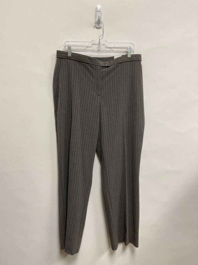 NWT East 5th Size 16P Gray White Striped Plus Size Pants