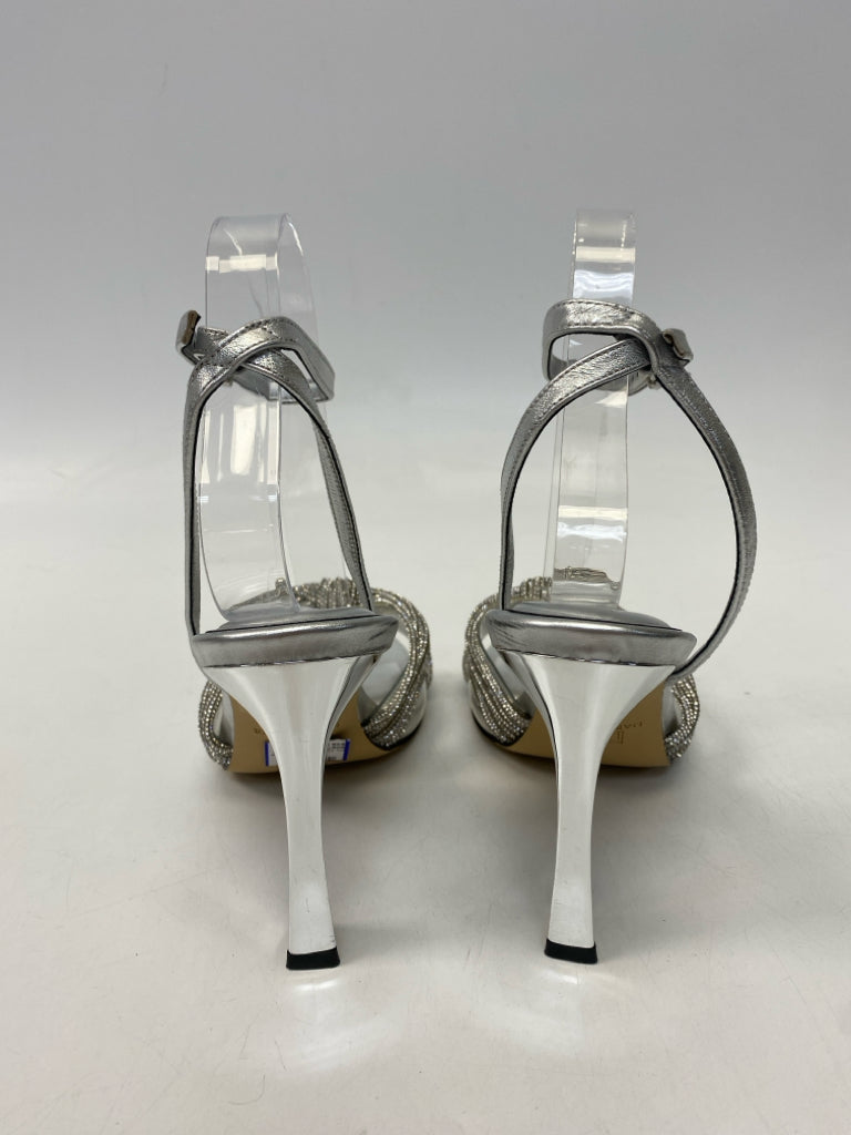 Marc Fisher ML Canellie Size 8 Silver Rhinestone(s) Sandals