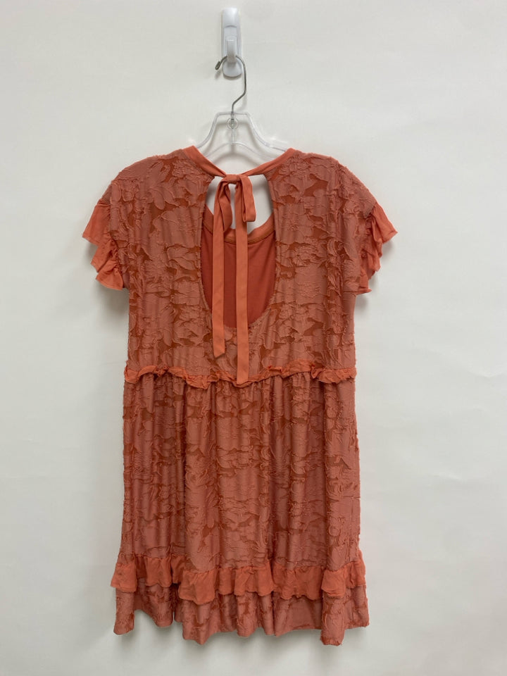 Anthropologie Size S Coral Texture Ladies Dress