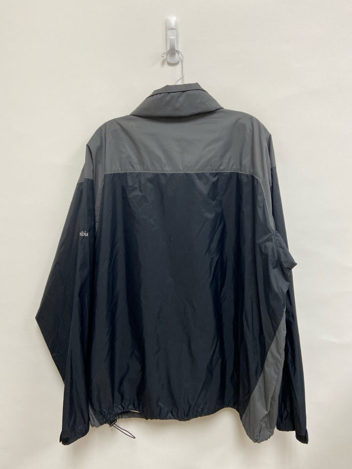 Columbia Size XXL Charcoal Black Wake Forest Zip Down Men&