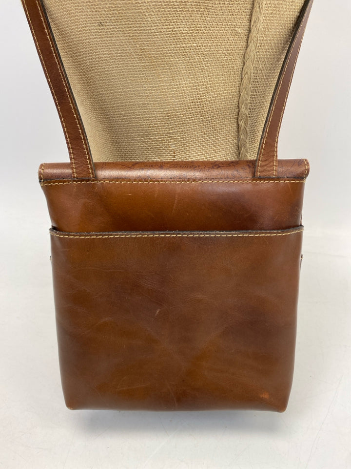 Patricia Nash Brown Map(s) Crossbody