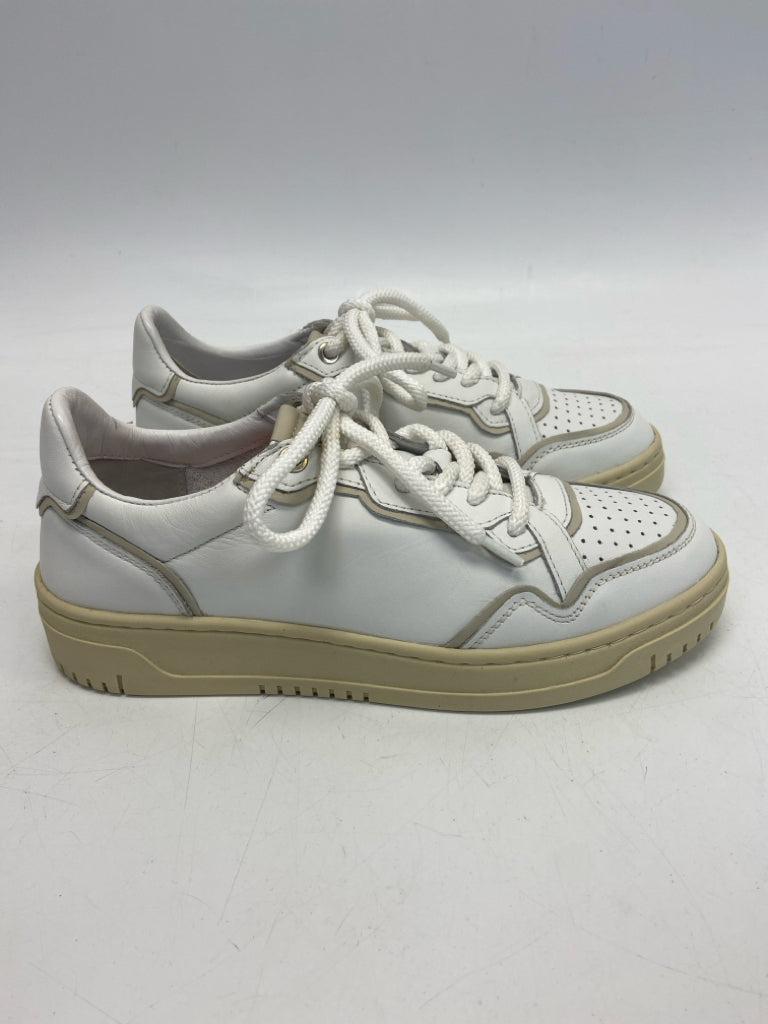 NWOT Free People  Size 7.5 White Tan Lace-up Sneakers