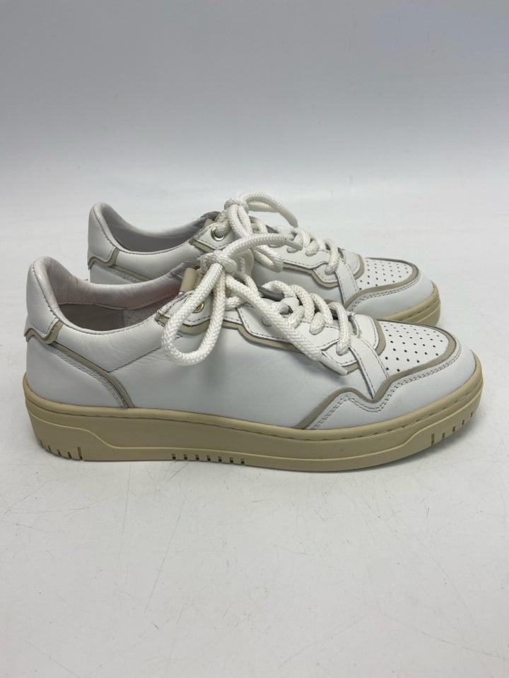 NWOT Free People  Size 7.5 White Tan Lace-up Sneakers