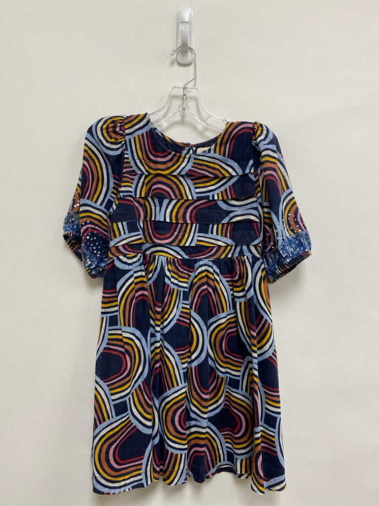 Pink Chicken SIZE 7 Navy/Yel Blue/Multi Lines Girl&