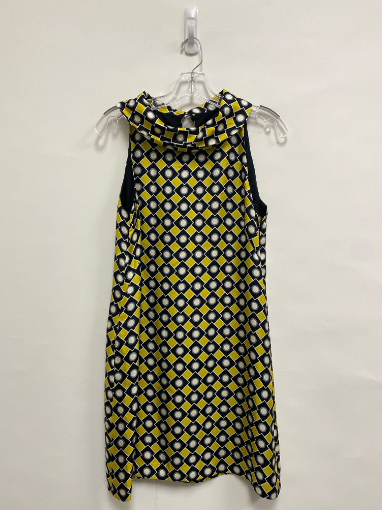 MILLY Size 10 Yellow Black/Gray Princess Sleeveless Ladies Dress
