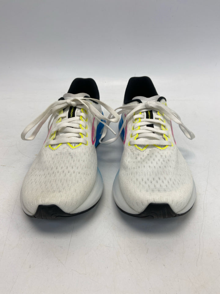 NWOT Brooks  Size 8.5 White Pink/Blue Lace-up Sneakers