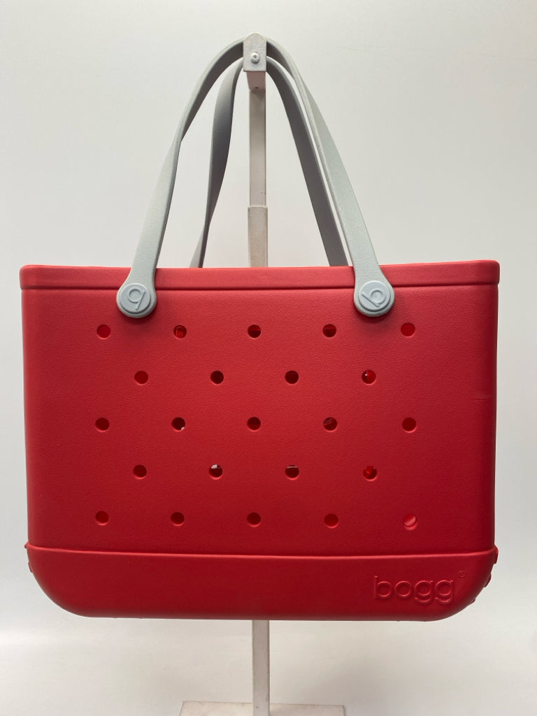 Bogg Bag Red Gray Tote Bag
