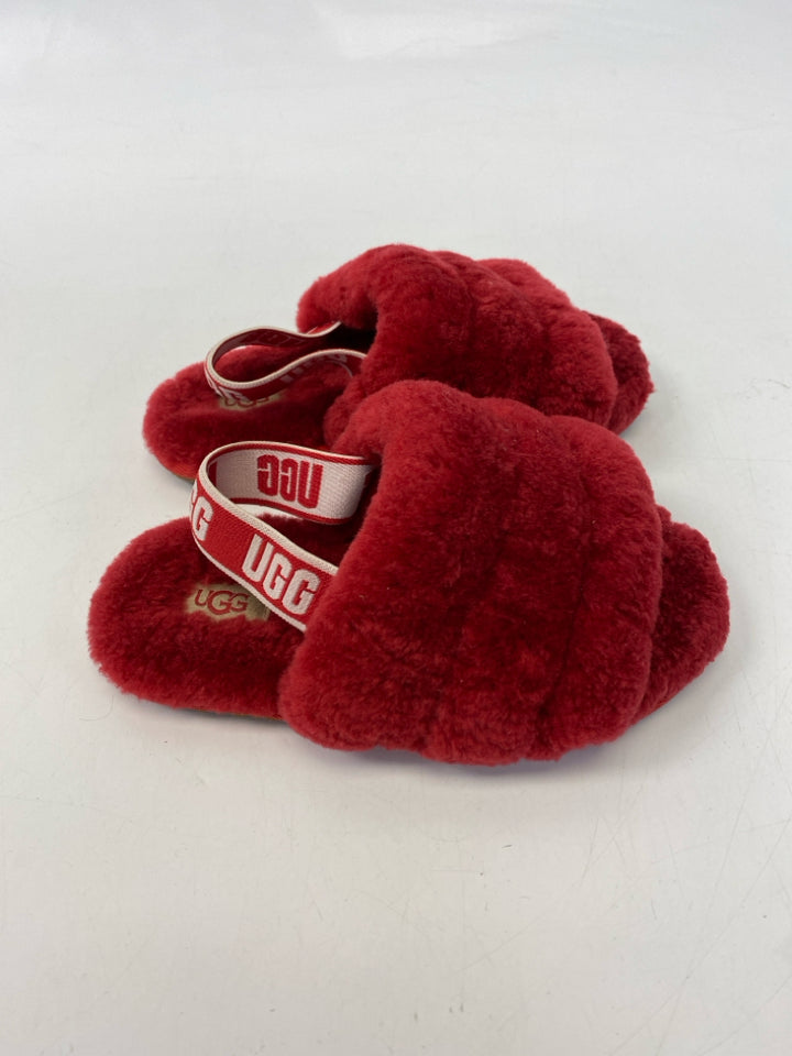 UGG SIZE 10 Red Fuzzy Girl&