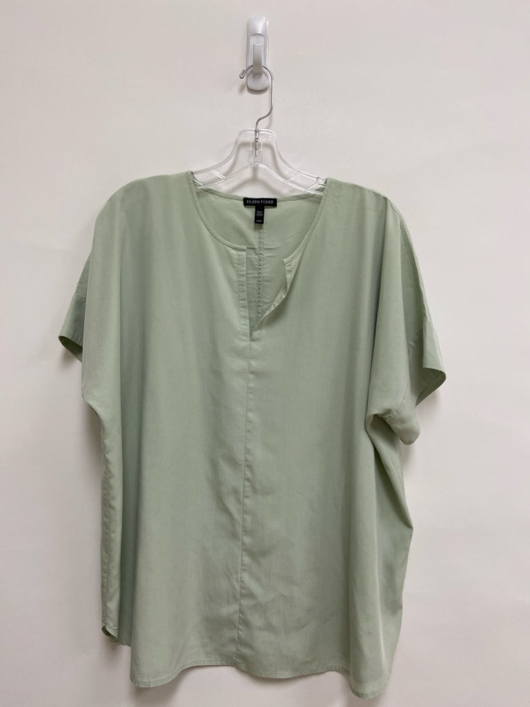 Eileen Fisher Size M Dusty Green Ladies Top