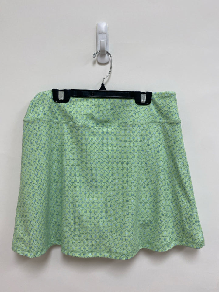 NWT Crown &amp; Ivy Size M Mint Green Blue Geometric Ladies Skort